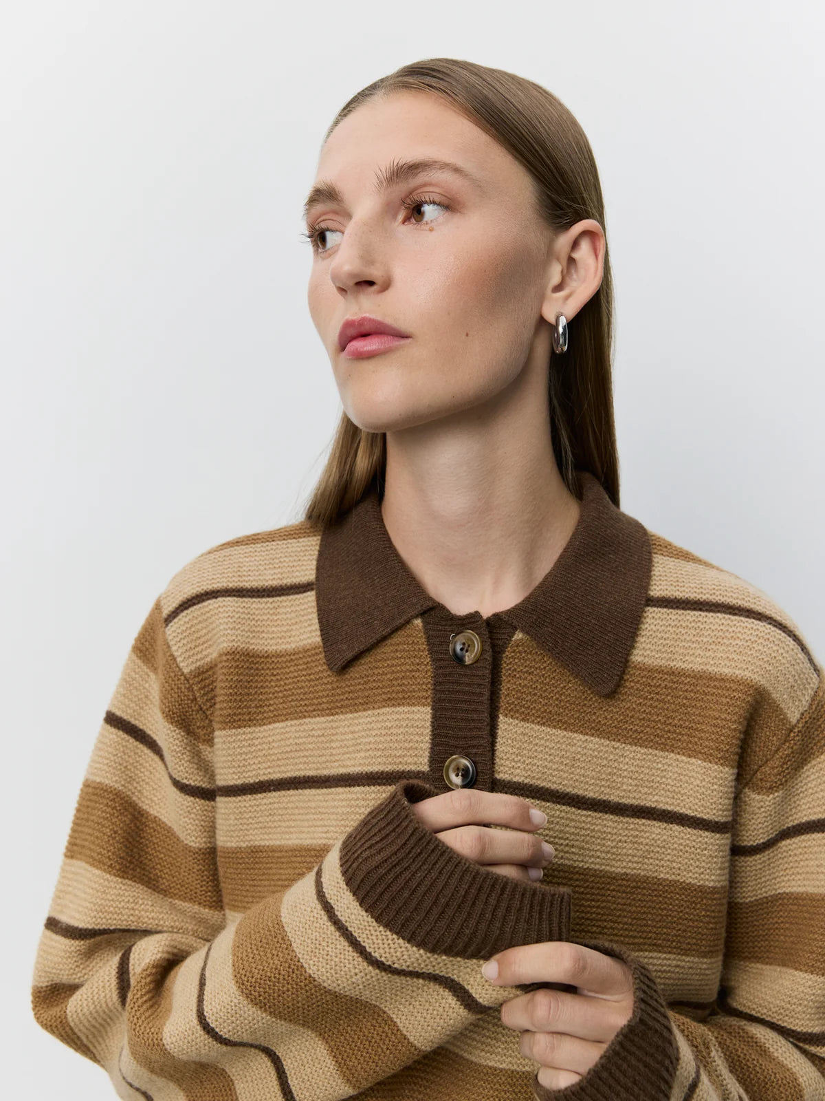 Storma 100% Merino Wool Jumper in Brown Melange