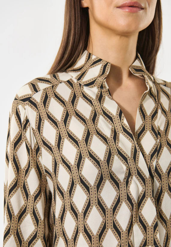 Kamilles 100% Viscose Crepe Dress in Brilliante Graphic