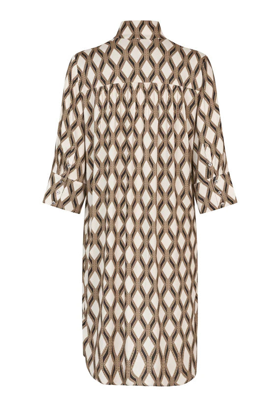 Kamilles 100% Viscose Crepe Dress in Brilliante Graphic
