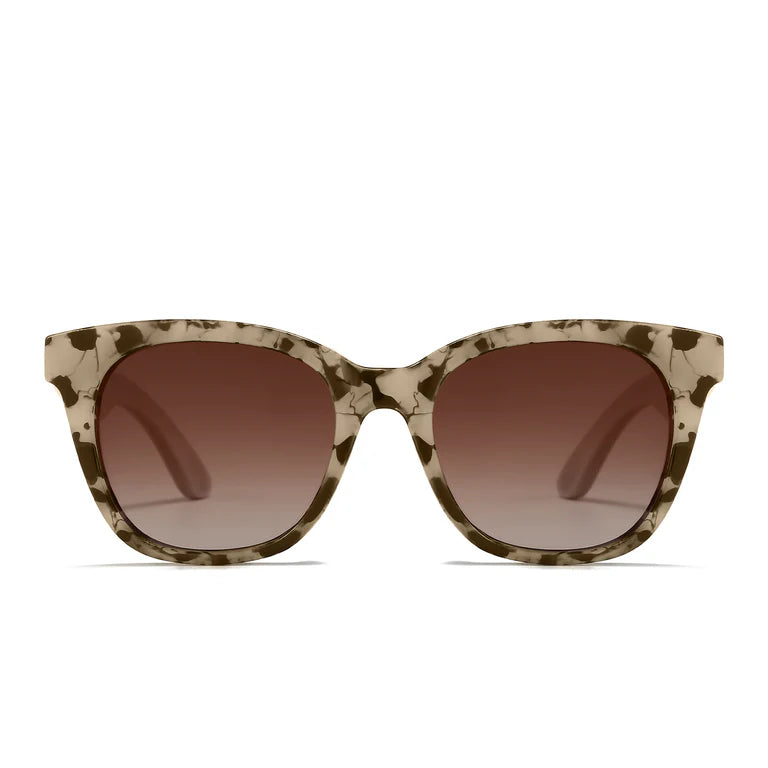 Lila Grace Ivory Tortoise Gradient Lens 1 Sunglasses with White Maple Arms