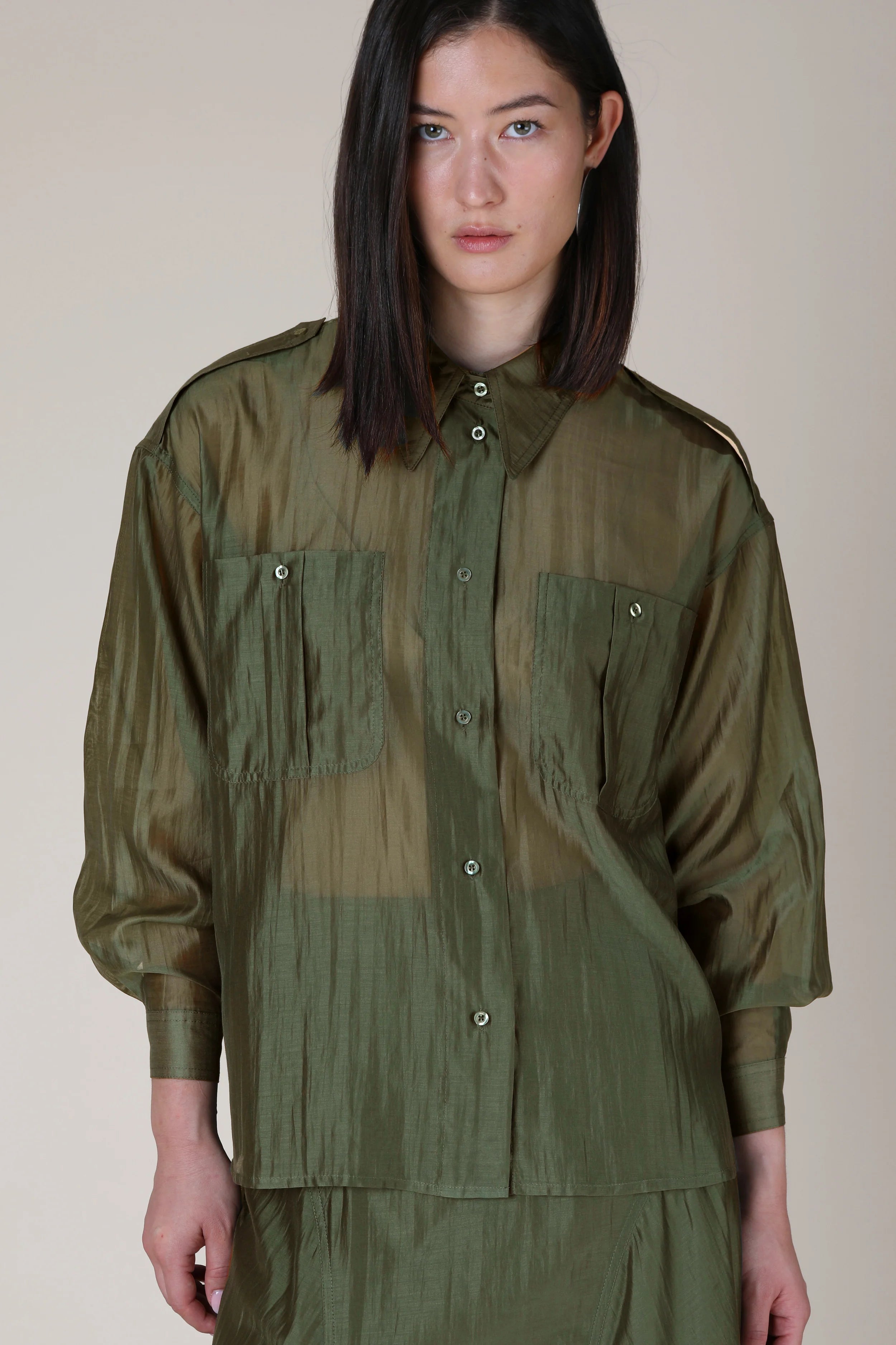 Megara Sheer Organza Shirt