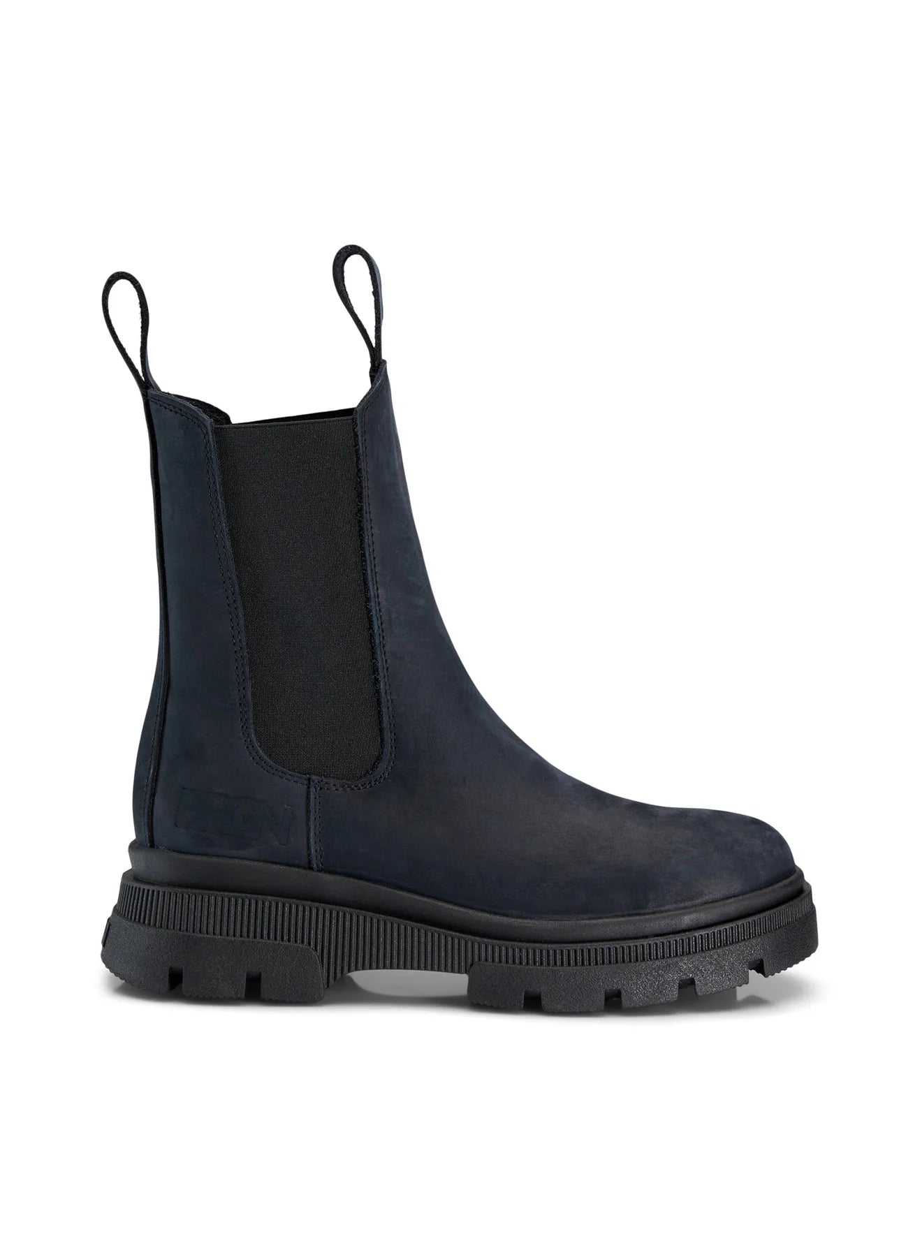 Chelsea Leather Boot in Dark Navy