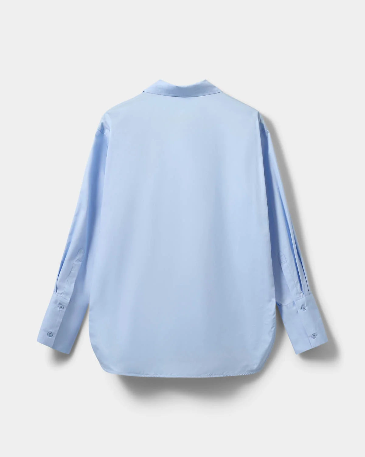 Perla 100% Cotton Poplin Shirt in Light Blue