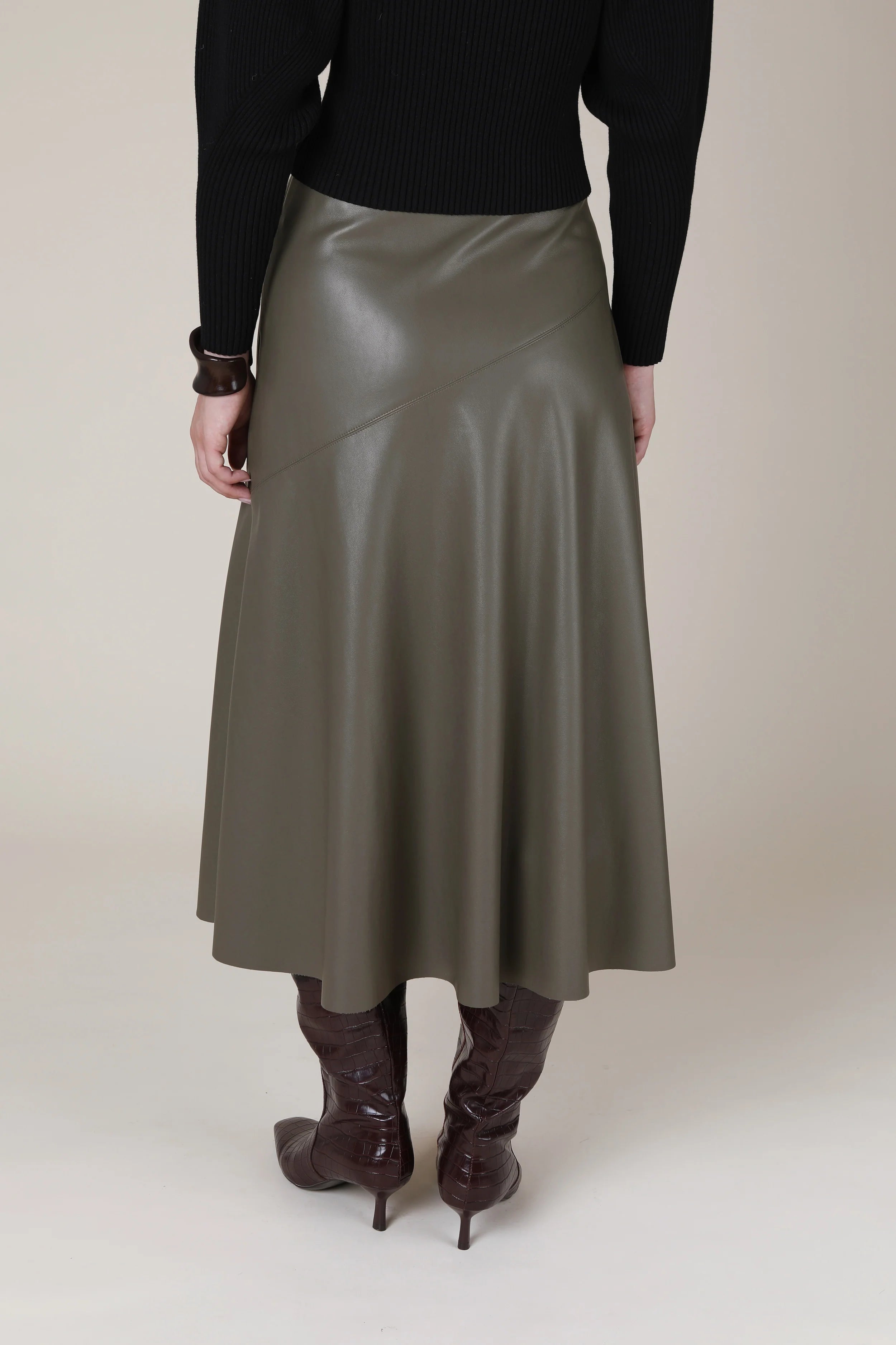 Rana Fit and Flare Poplin Skirt