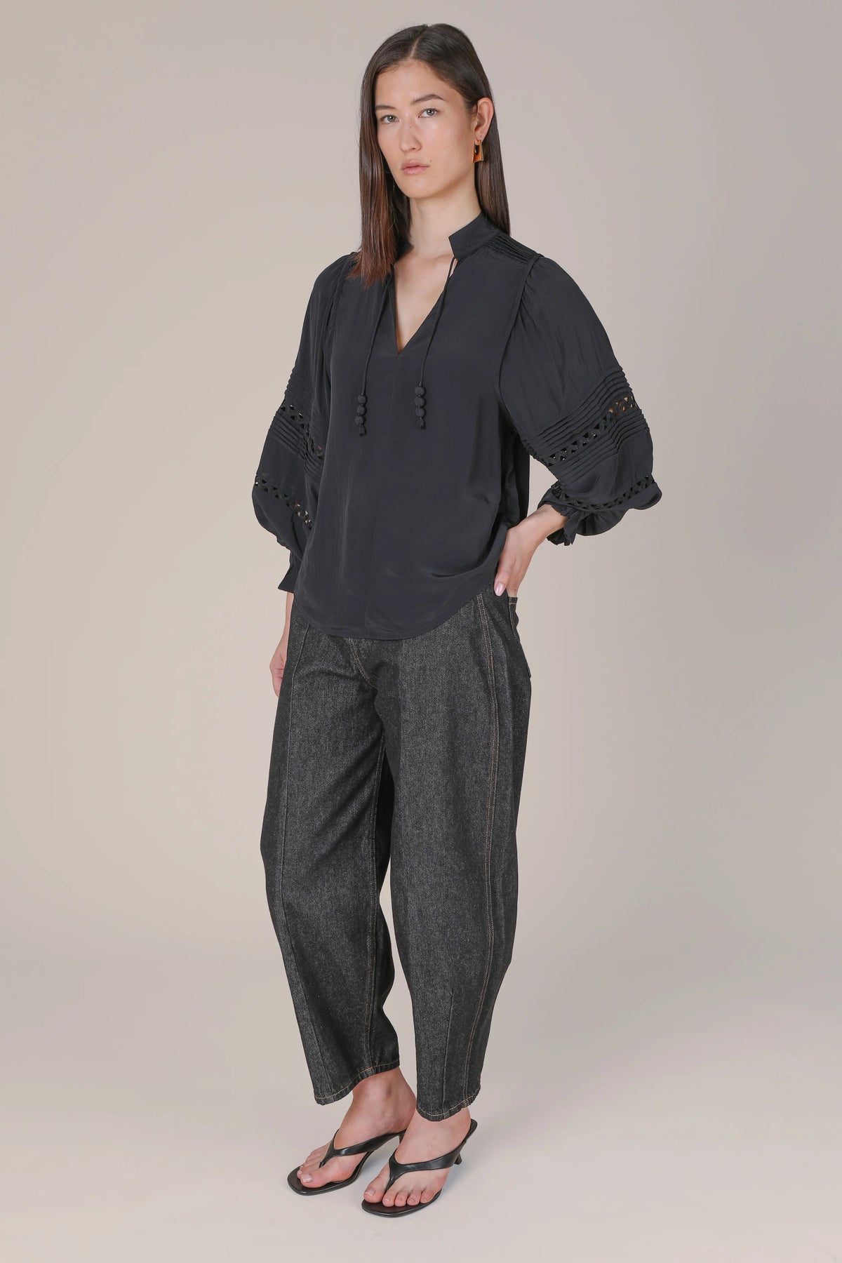Smilla Pin Tuck Fluid Blouse