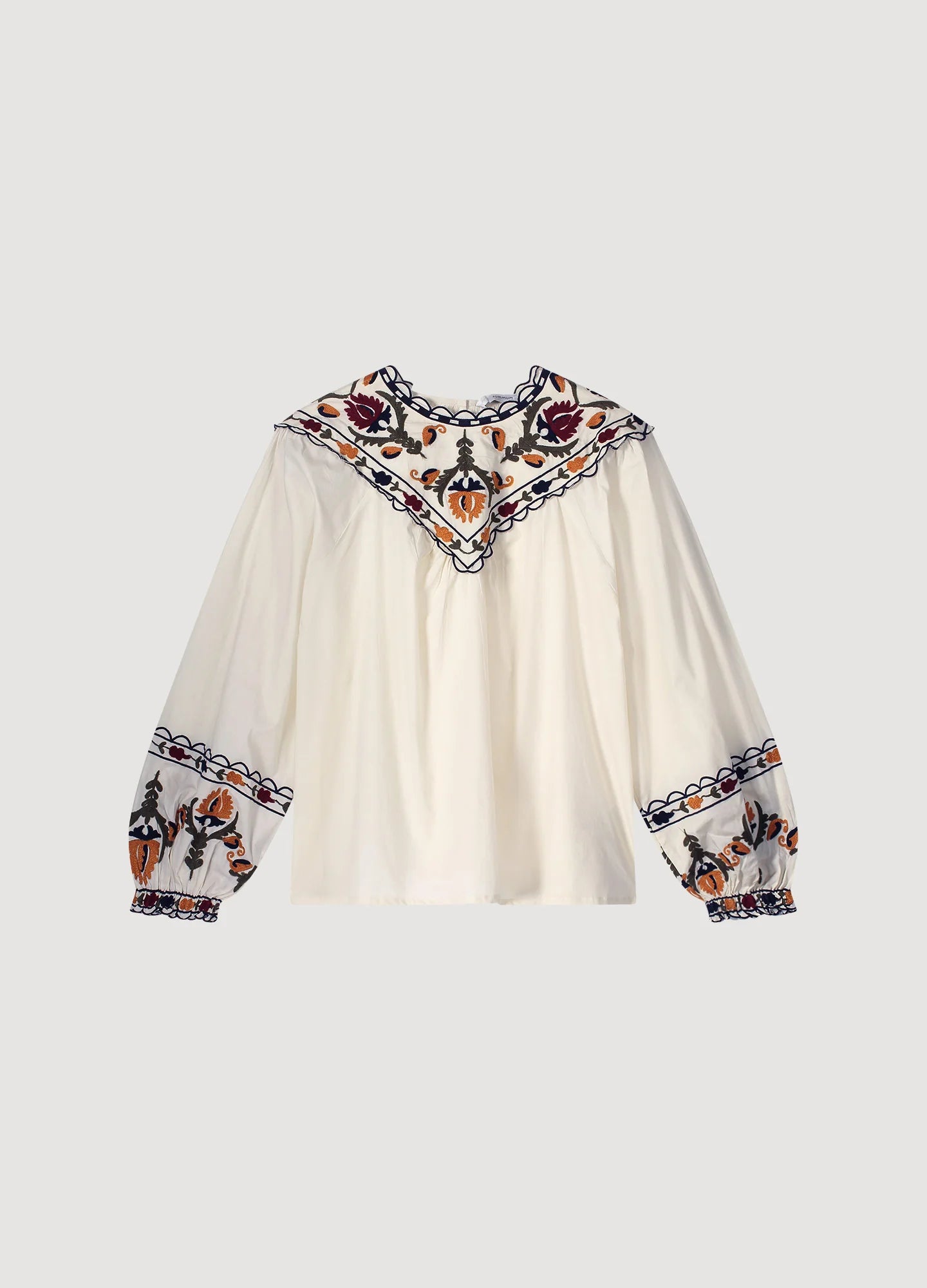 Embroidered 100% Cotton Cream Top - PRE LOVED piece