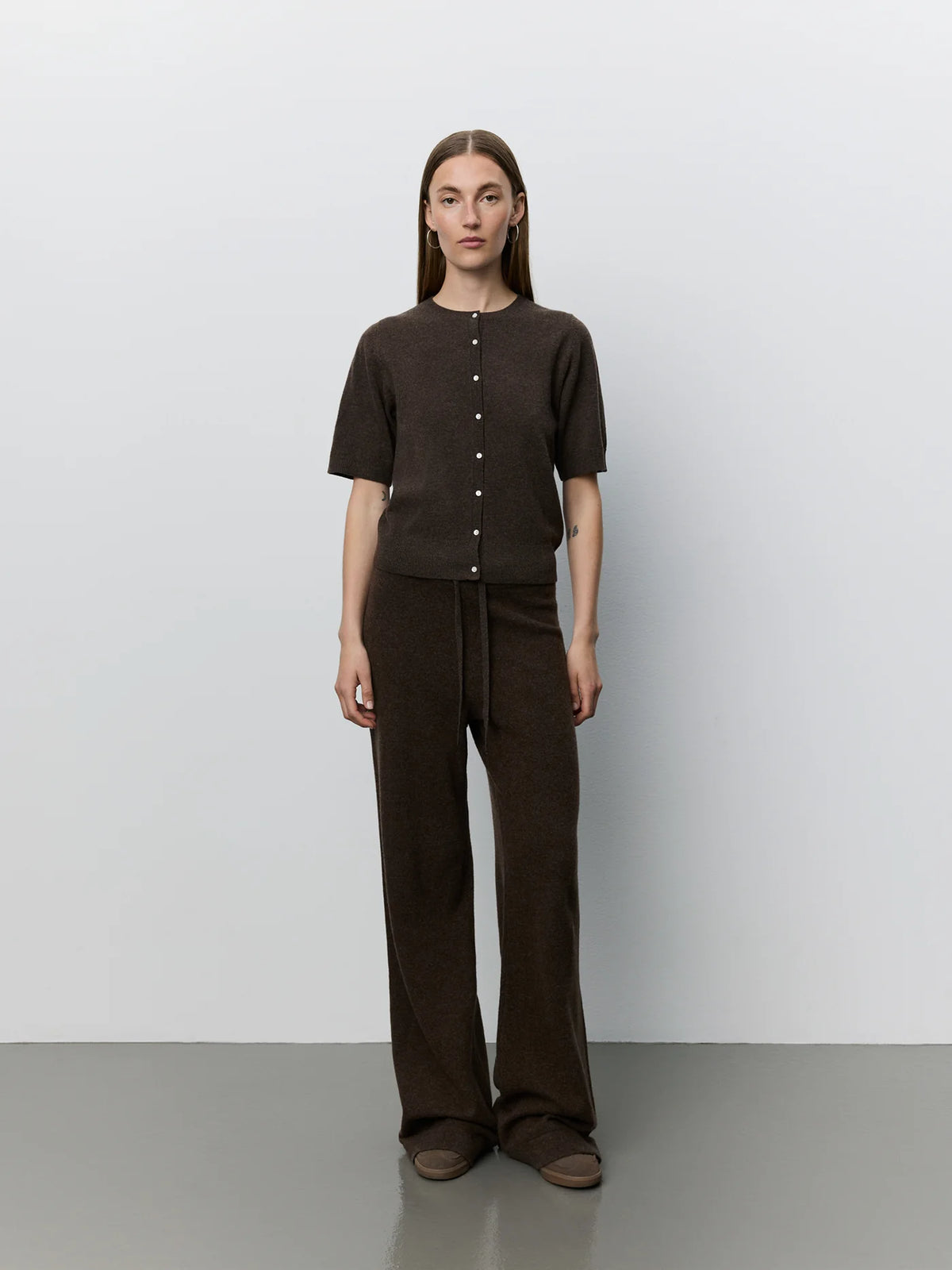 Velo 100% Wool Trousers in Brown Fudge