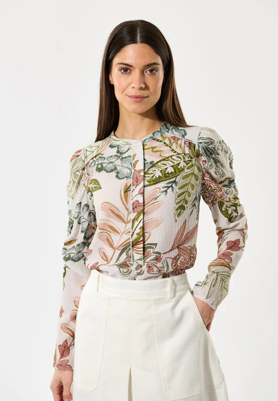 Visti 100% Viscose Blouse in Passiflora Design