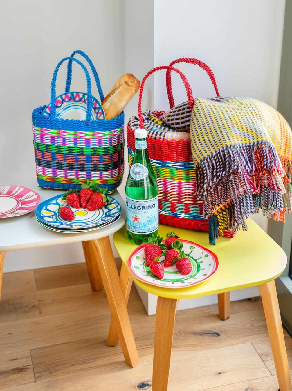 Woven Recycled Plastic Basket