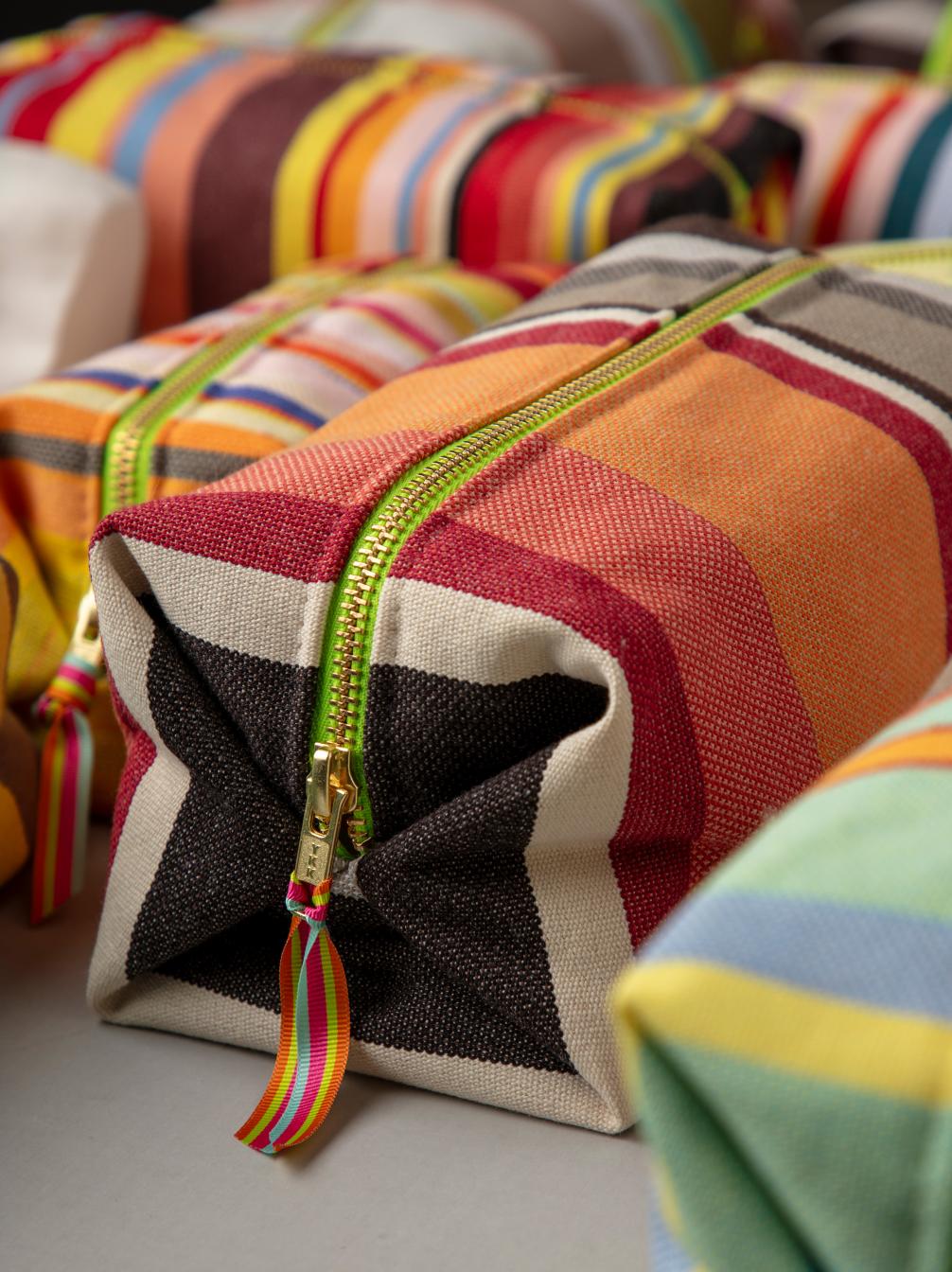 French Stripe Wash Bag