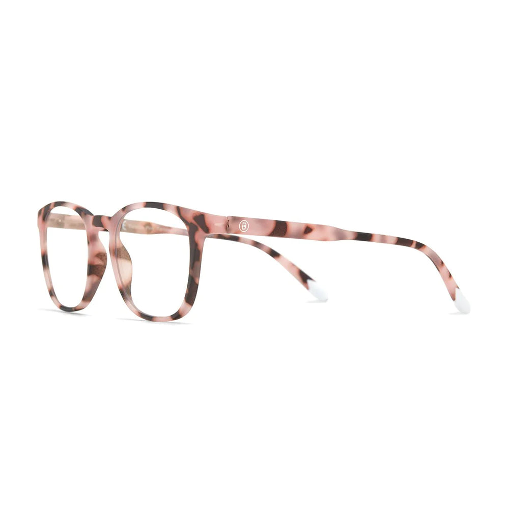Dalston Blue Light Reading Glasses in Pink Tortoise