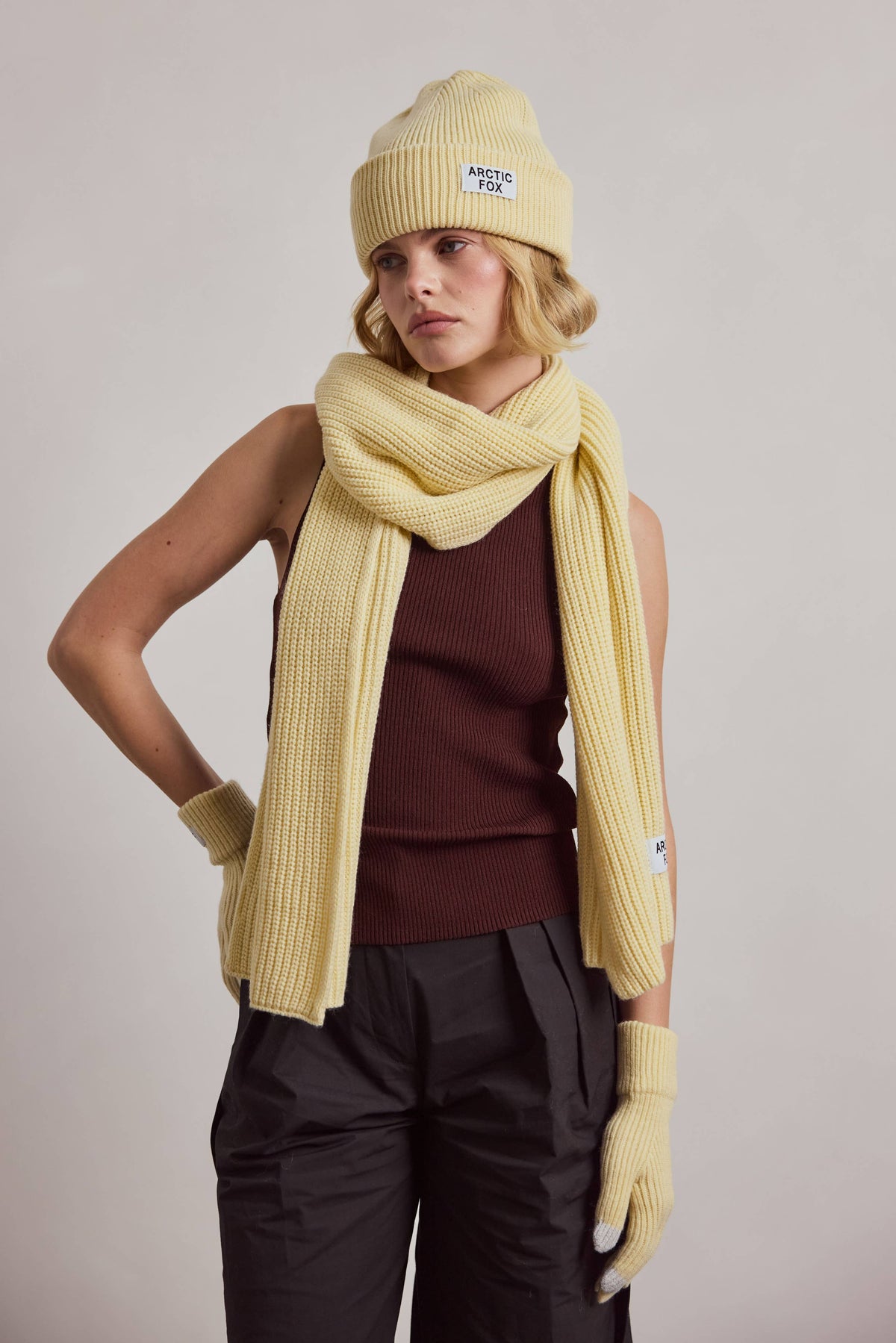 Recycled Bottle Gloves - Wax Paper Yellow - AW26