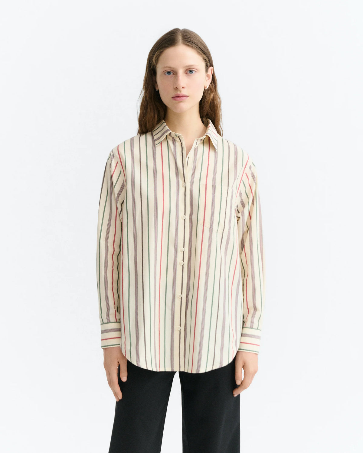 Thinking Mu Ordelia Blouse Ecru Striped