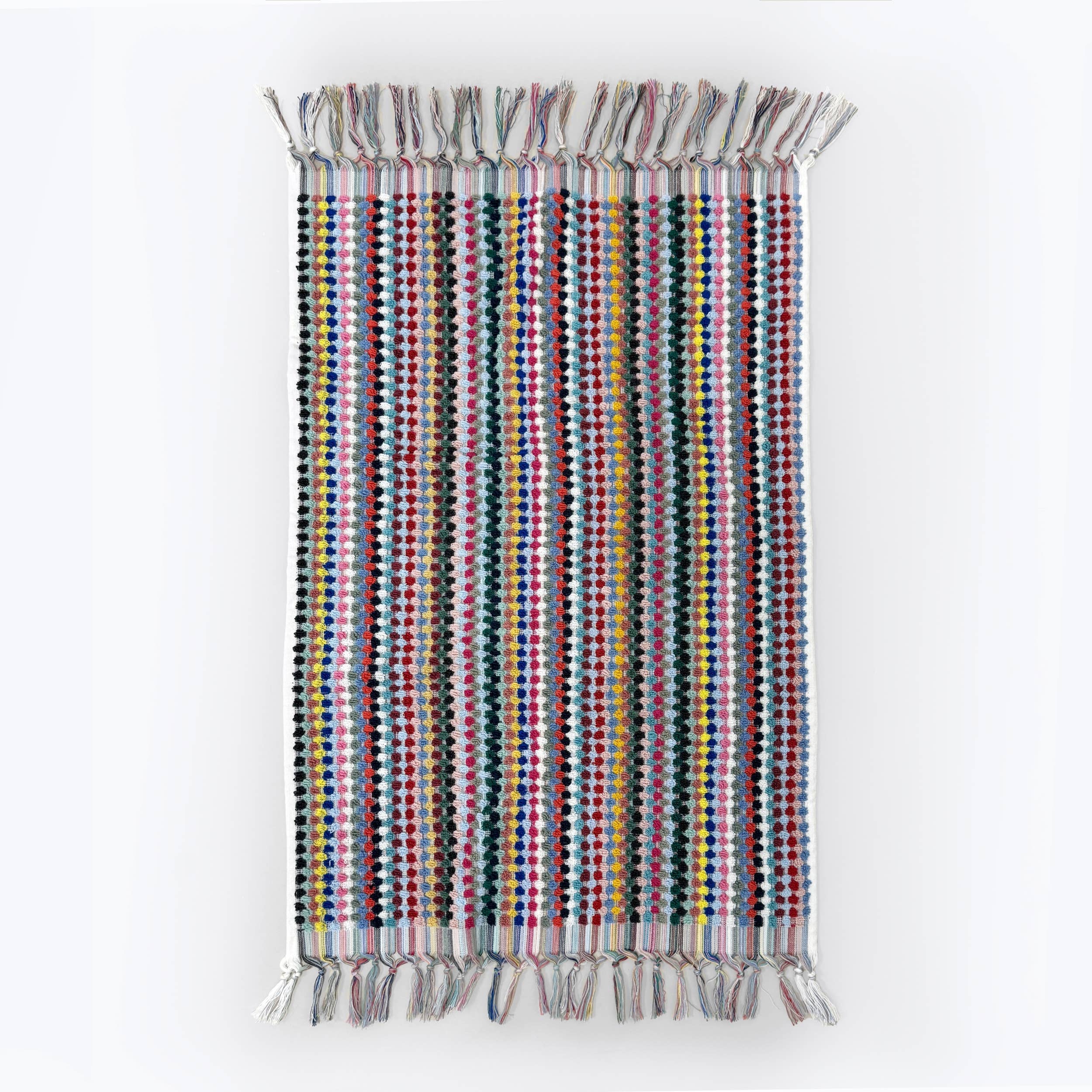 Tasselled Popcorn Texture Bath Towels - 100% Recycled Cotton: Hand Towel
