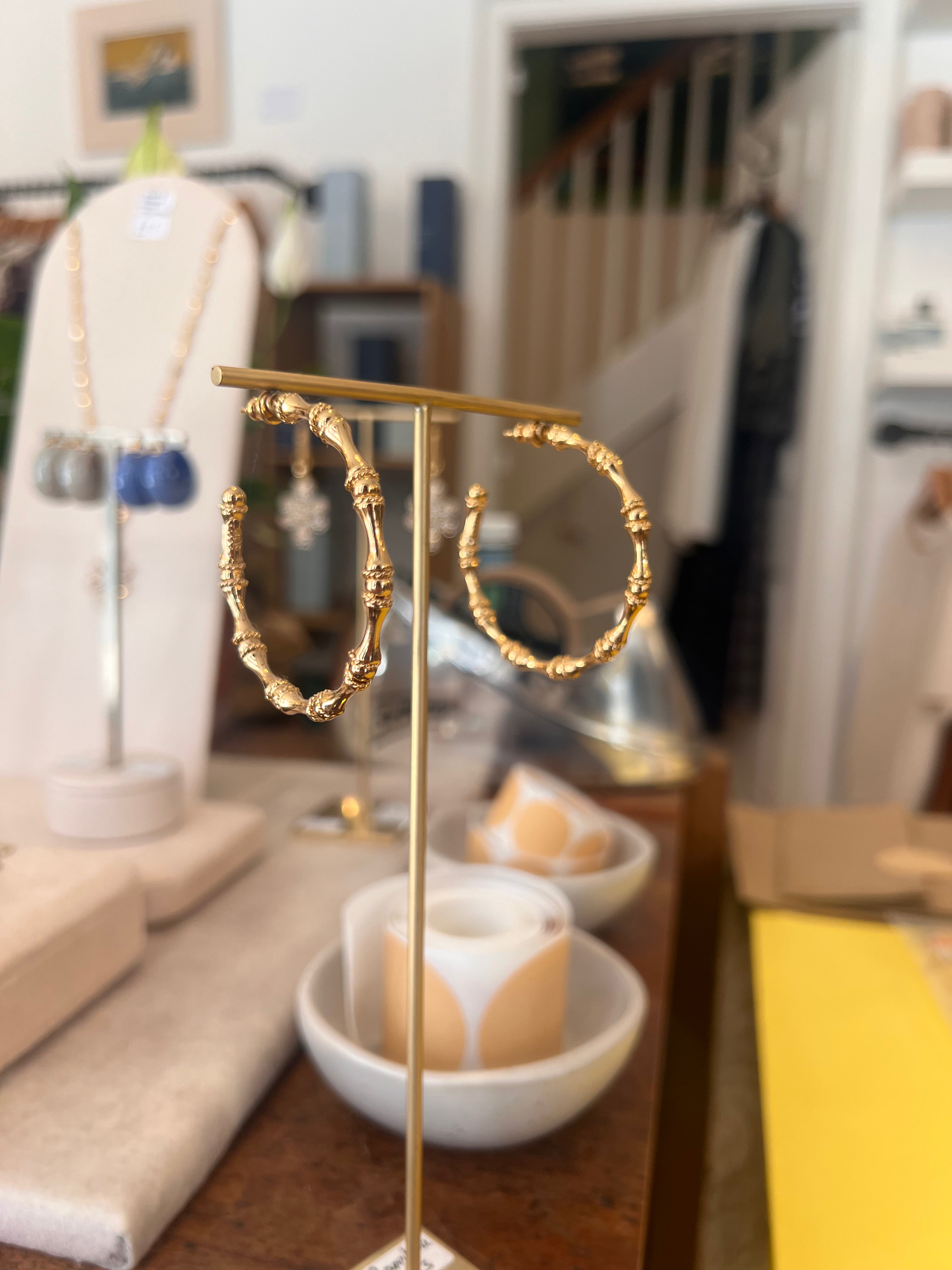 Bo Bambou Bis Earrings in Gold