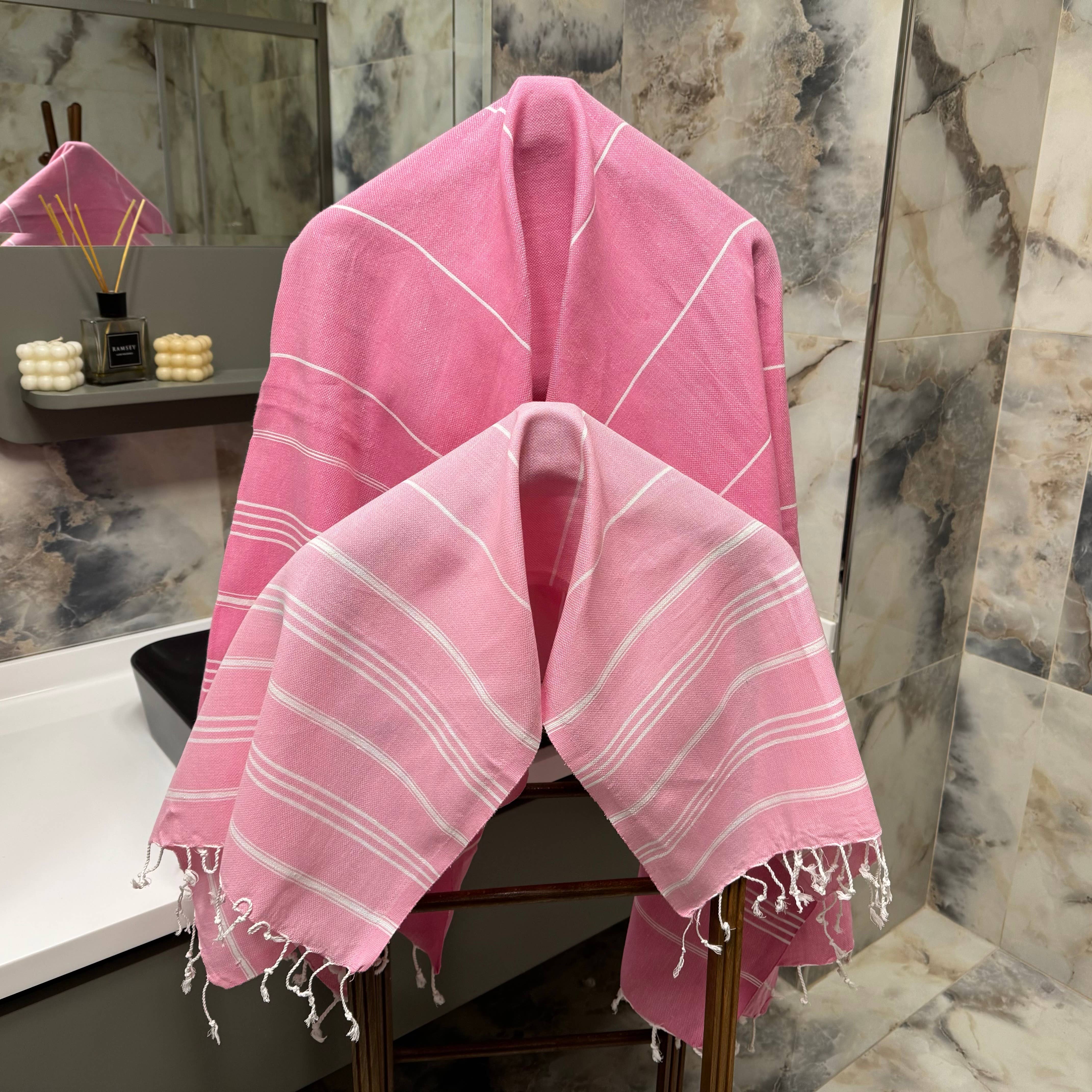 100% Cotton Handwoven Turkish Hammam in Purple