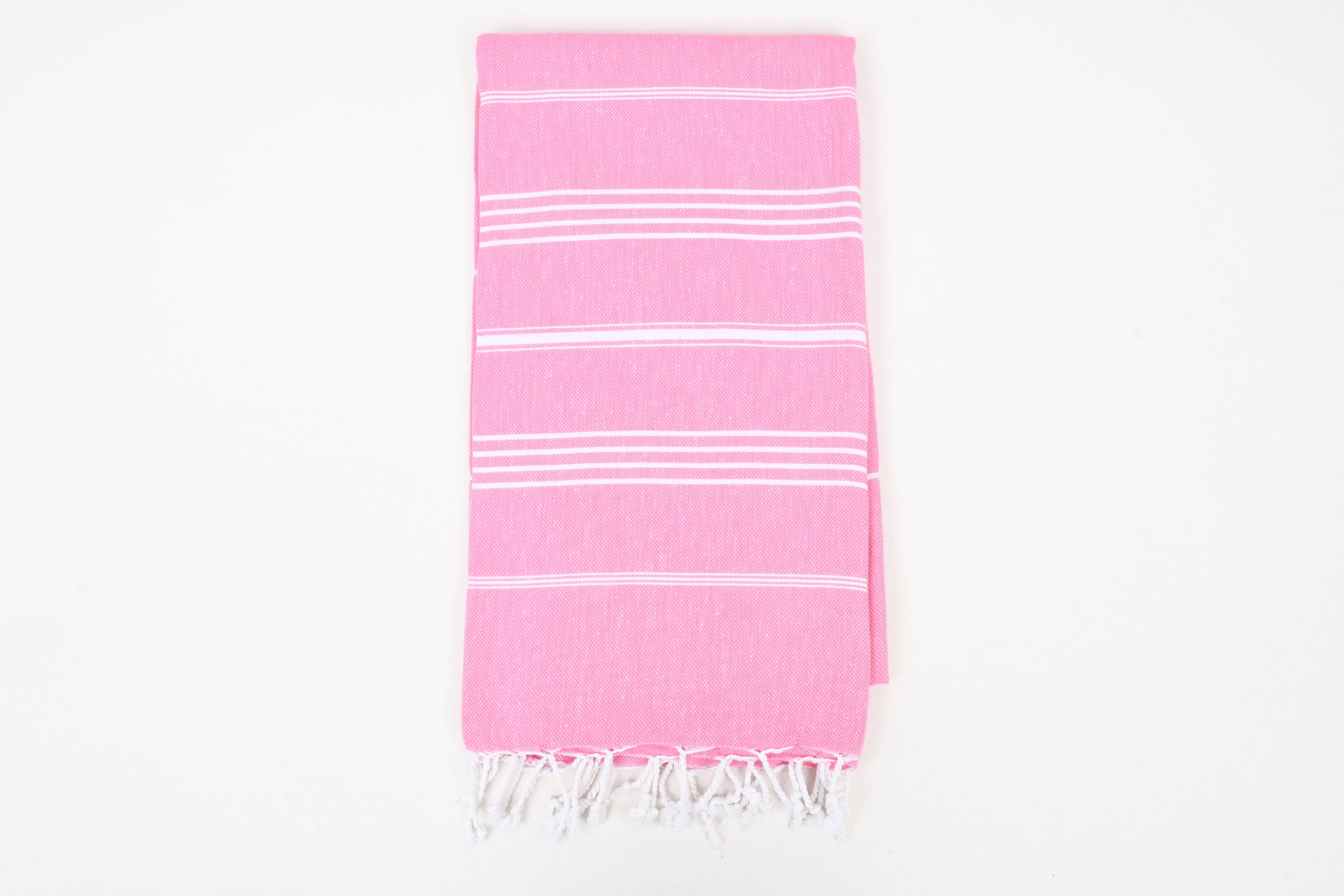 100% Cotton Handwoven Turkish Hammam  in Pink