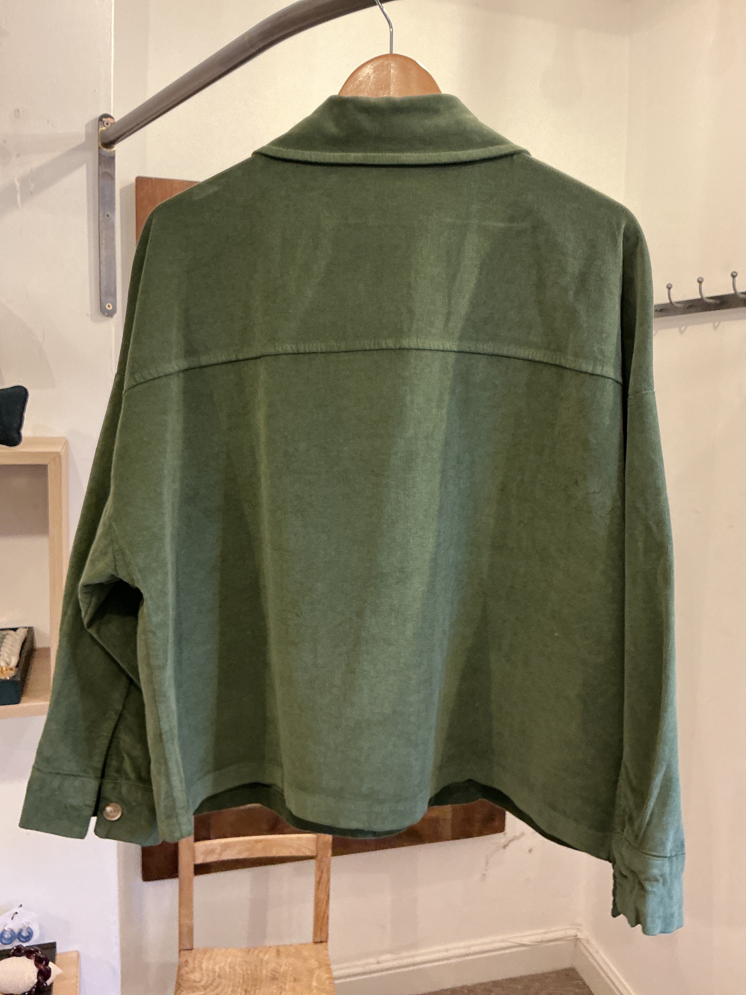Zita Oversize Utility Jacket in Iguana Green
