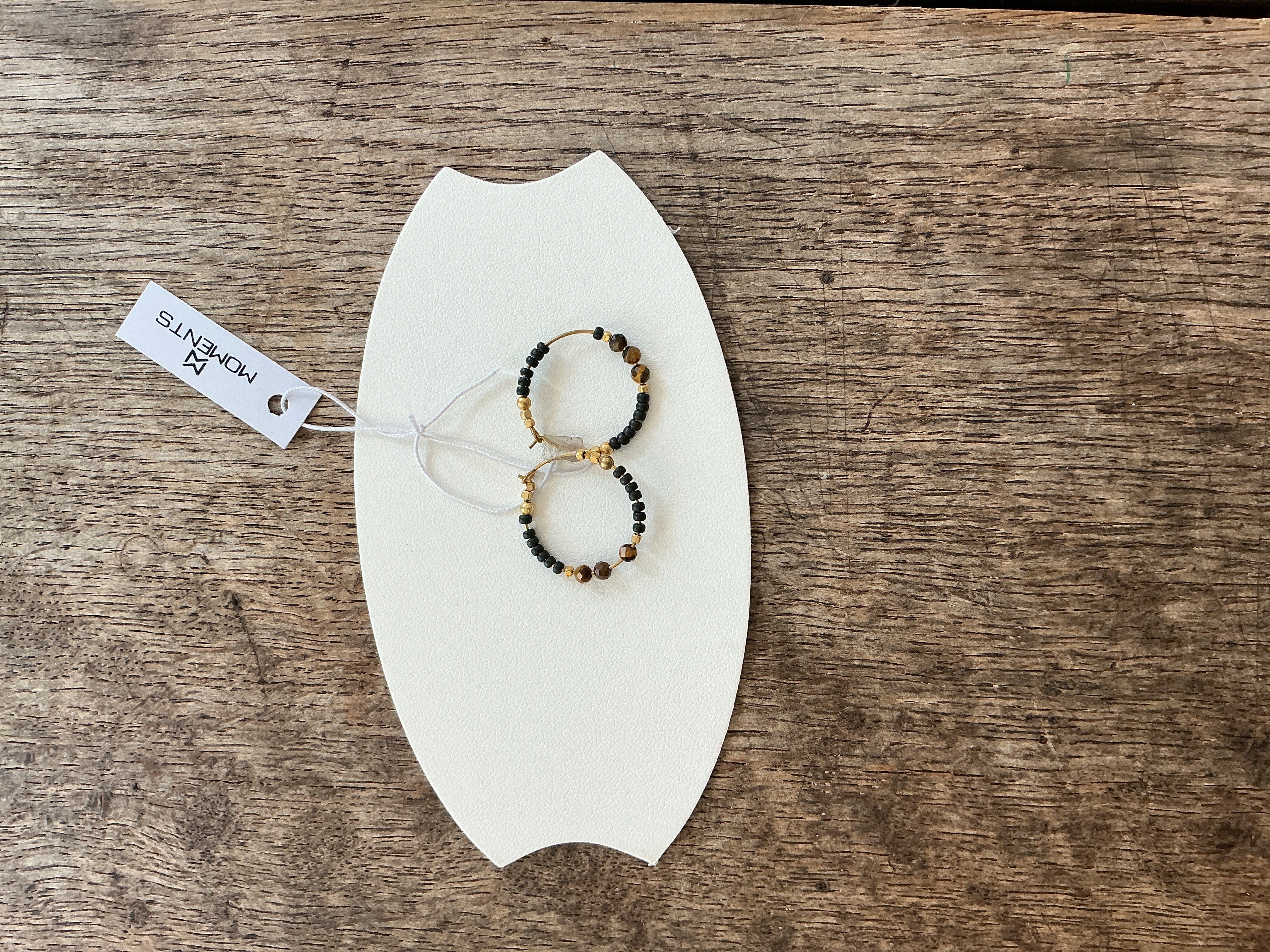 Moments Maylin black bead earrings
