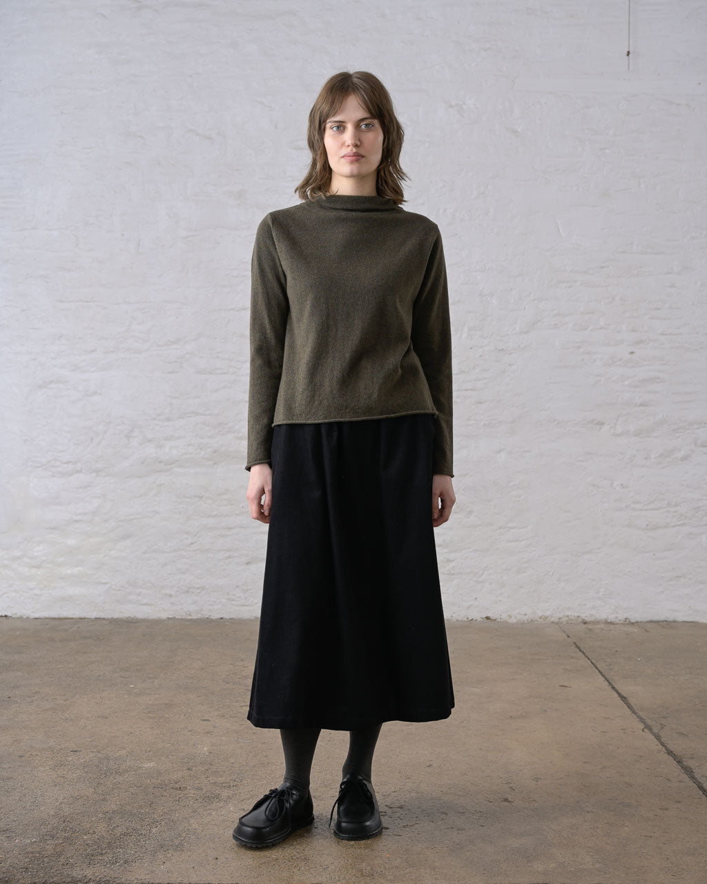Dawn Skirt in Black NeedleCord