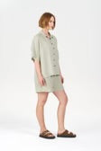 KIMONO Tencel Linen Shirt - Soft sage
