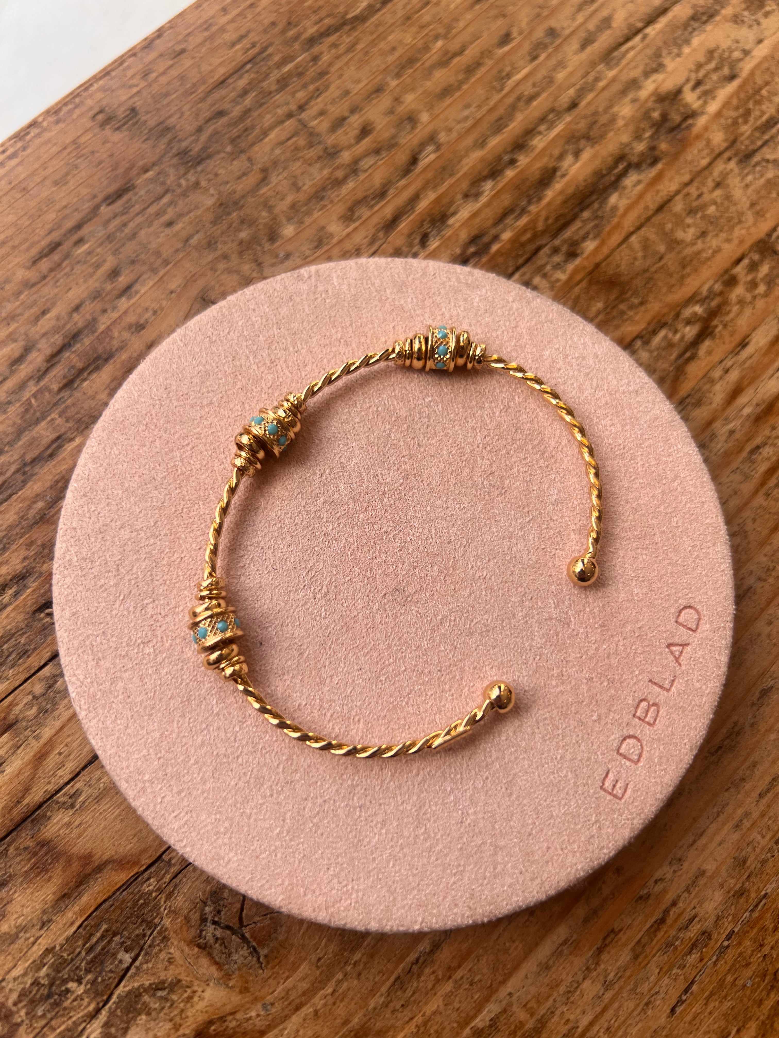 Jonc Torsade Large Bracelet with Turquoise