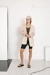 Aestas Linen Blazer in Oxford Tan