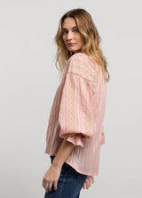 Voile Blouse in Antique Pink