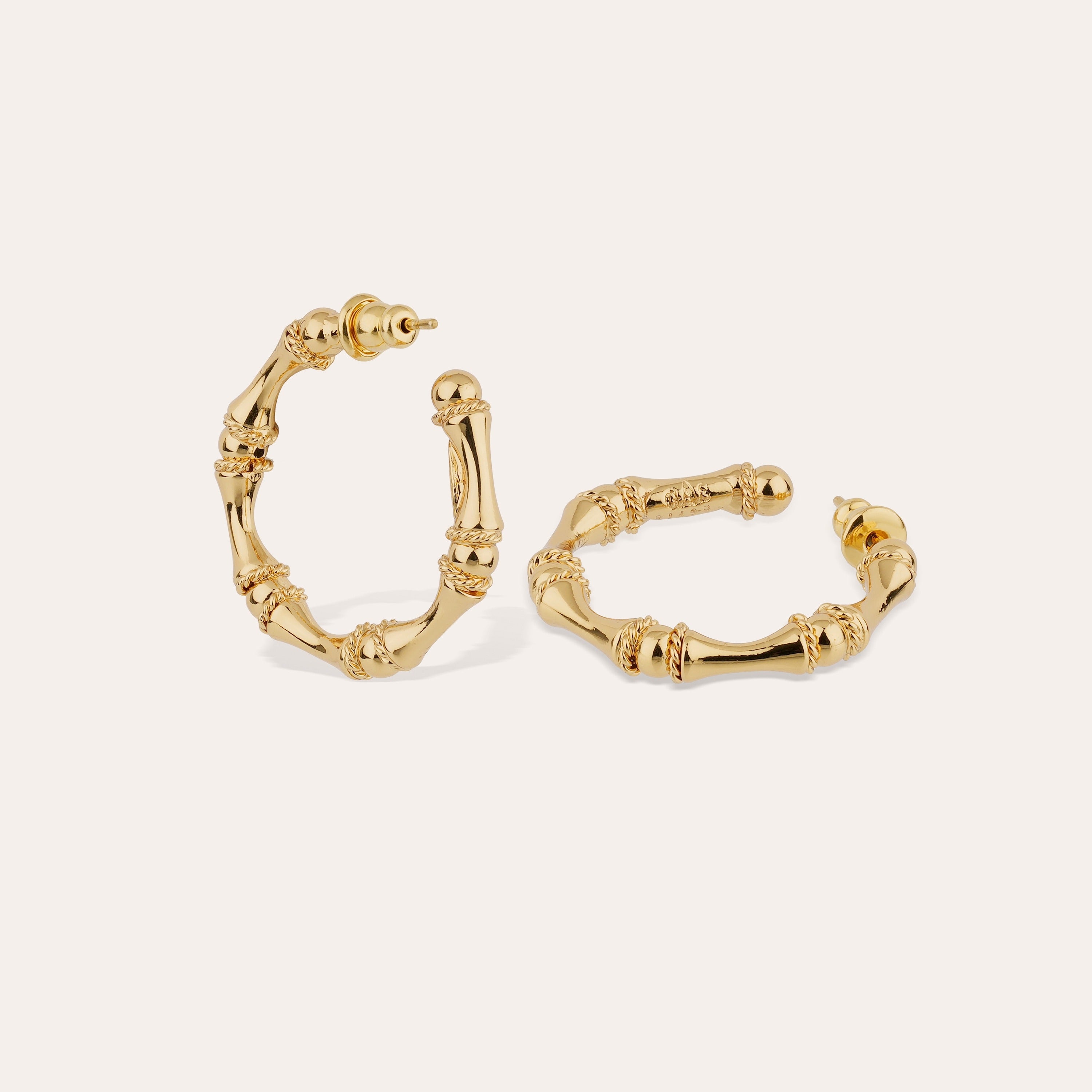 Bambou Mini Email Earrings in Gold