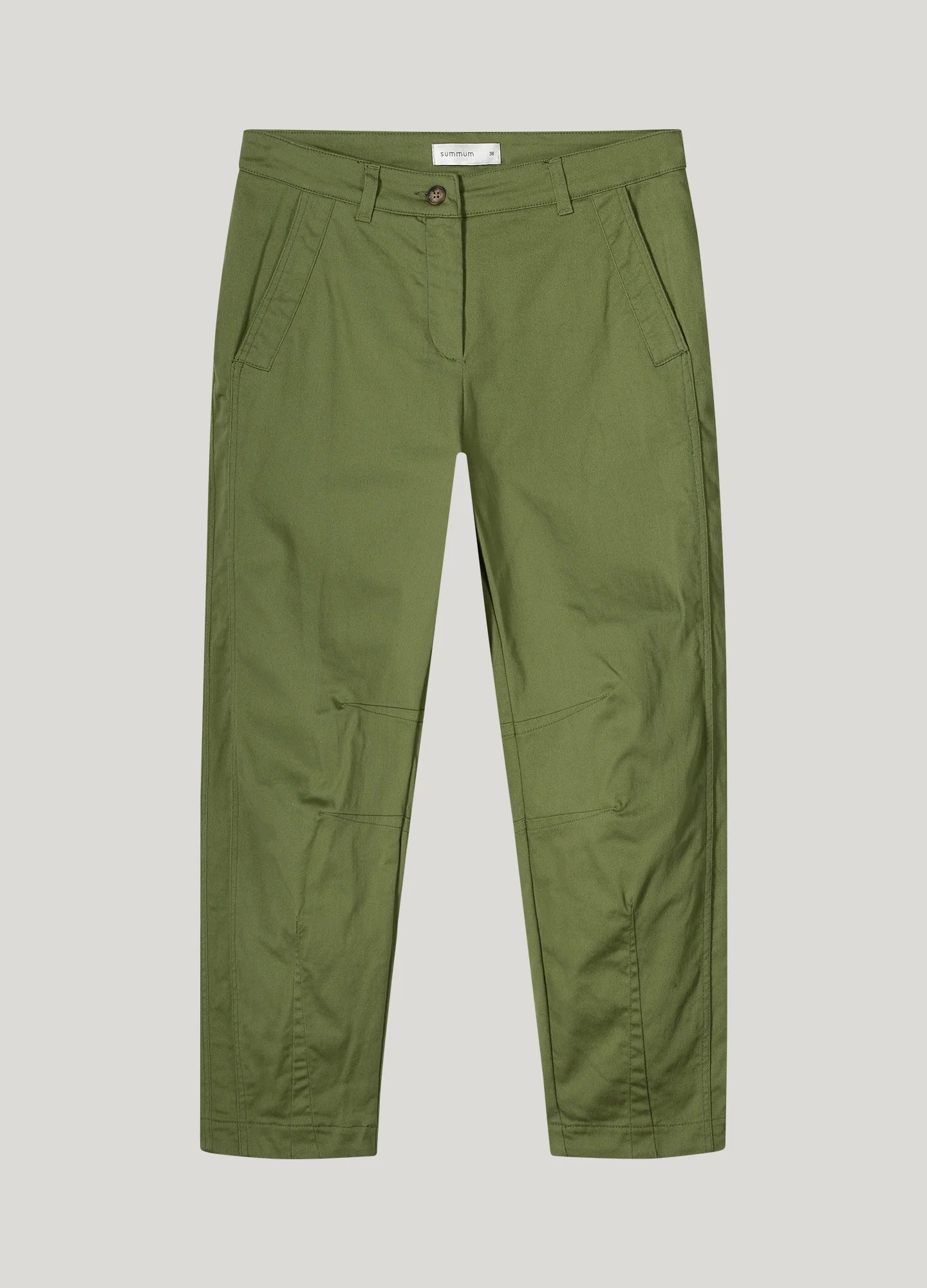 Cotton Cargo Trousers in Combat Green