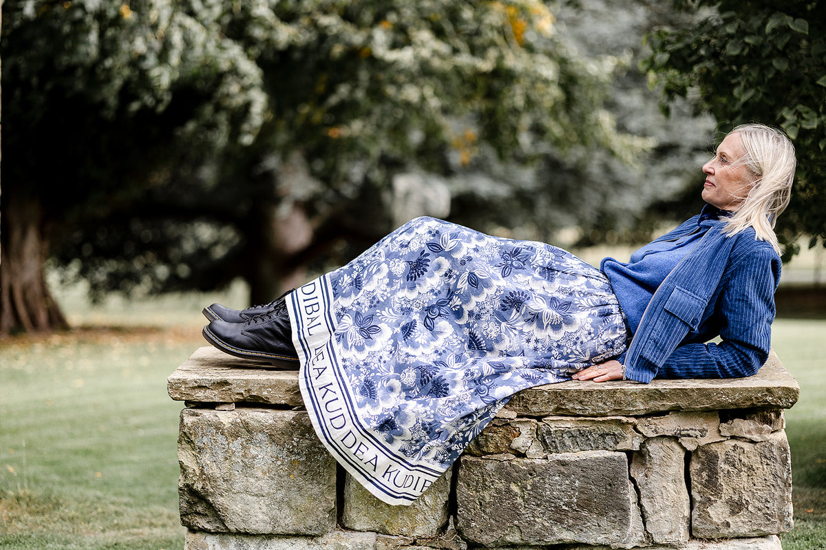 100% Cotton Edda Skirt in Paradise Space
