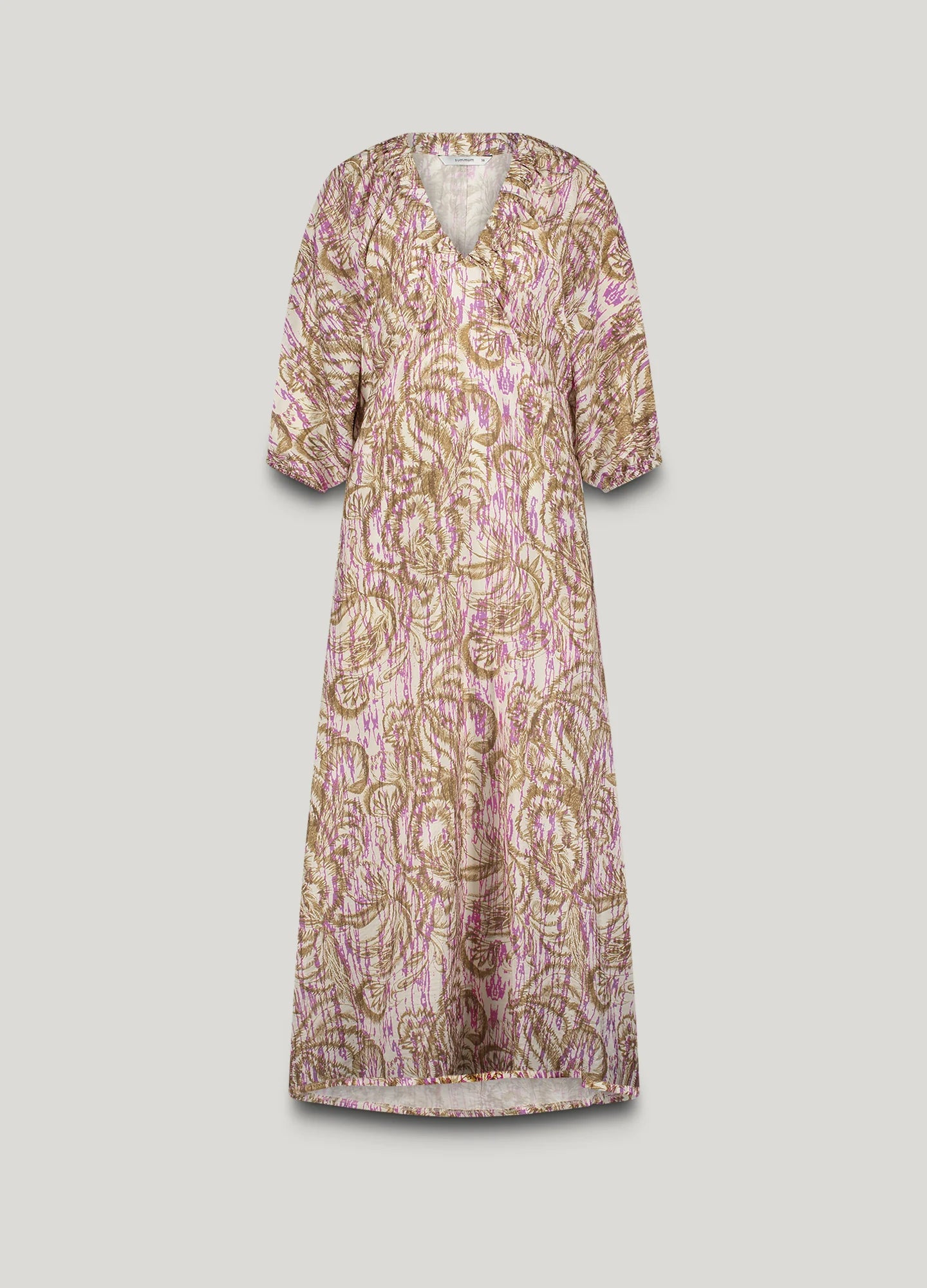 100% Viscose Maxi Dress with botanical print