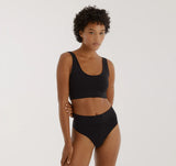 Organic Cotton Smooth Bralette in Black