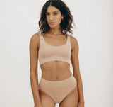 Organic Cotton Smooth Bralette in Hazelnut