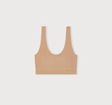 Organic Cotton Smooth Bralette in Hazelnut