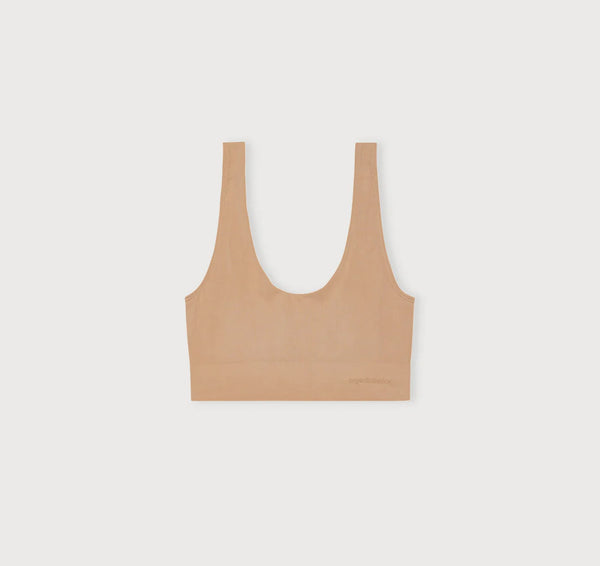 Organic Cotton Smooth Bralette in Hazelnut