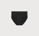 Organic Cotton Smooth High-Leg Briefs in Black