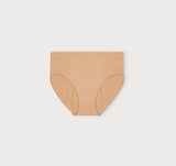 Organic Cotton Smooth High-Leg Briefs in Hazelnut