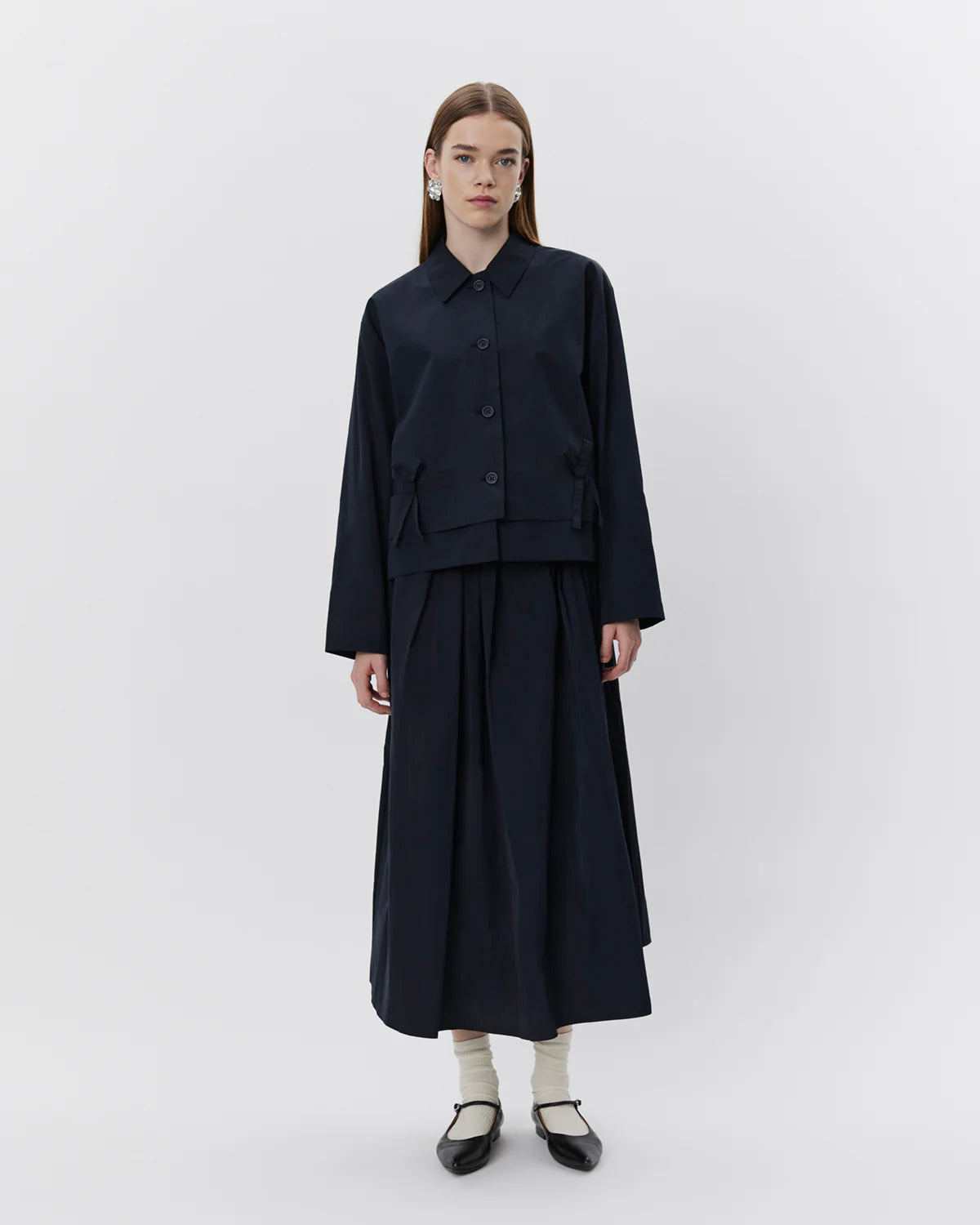 June Full Skirt - Navy