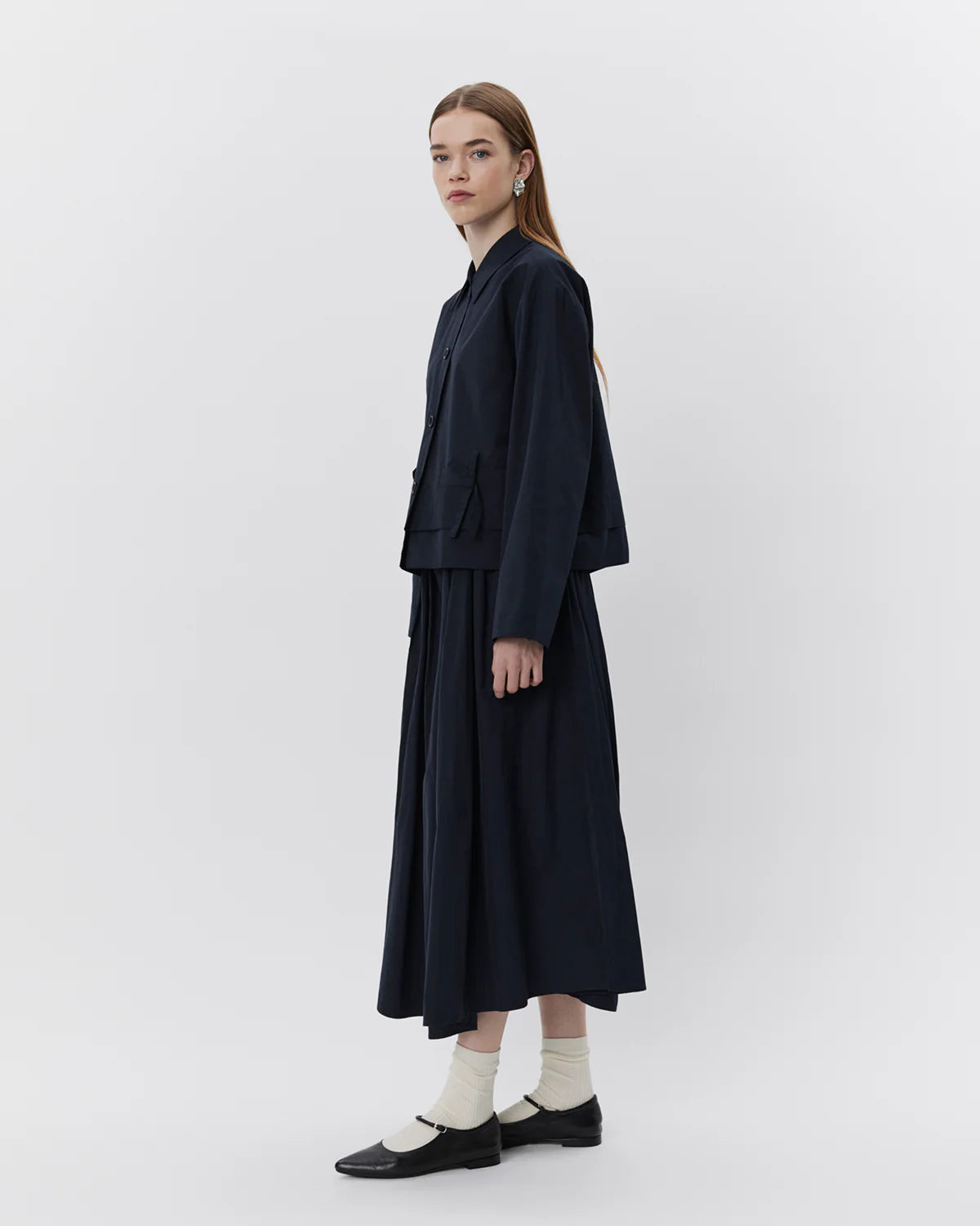 June Full Skirt - Navy