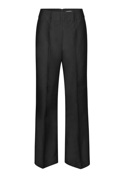 Silk Taffetta Trousers in Black