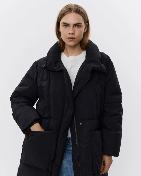 Oversized  Padded Coat in Black