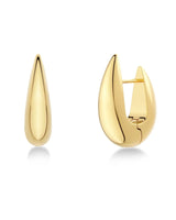 Crest Hoop Earrings in 14k Gold Plating on Stainless Steel