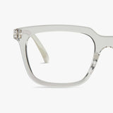 Holly Glossy Blue Light Reading Glasses in Crystal