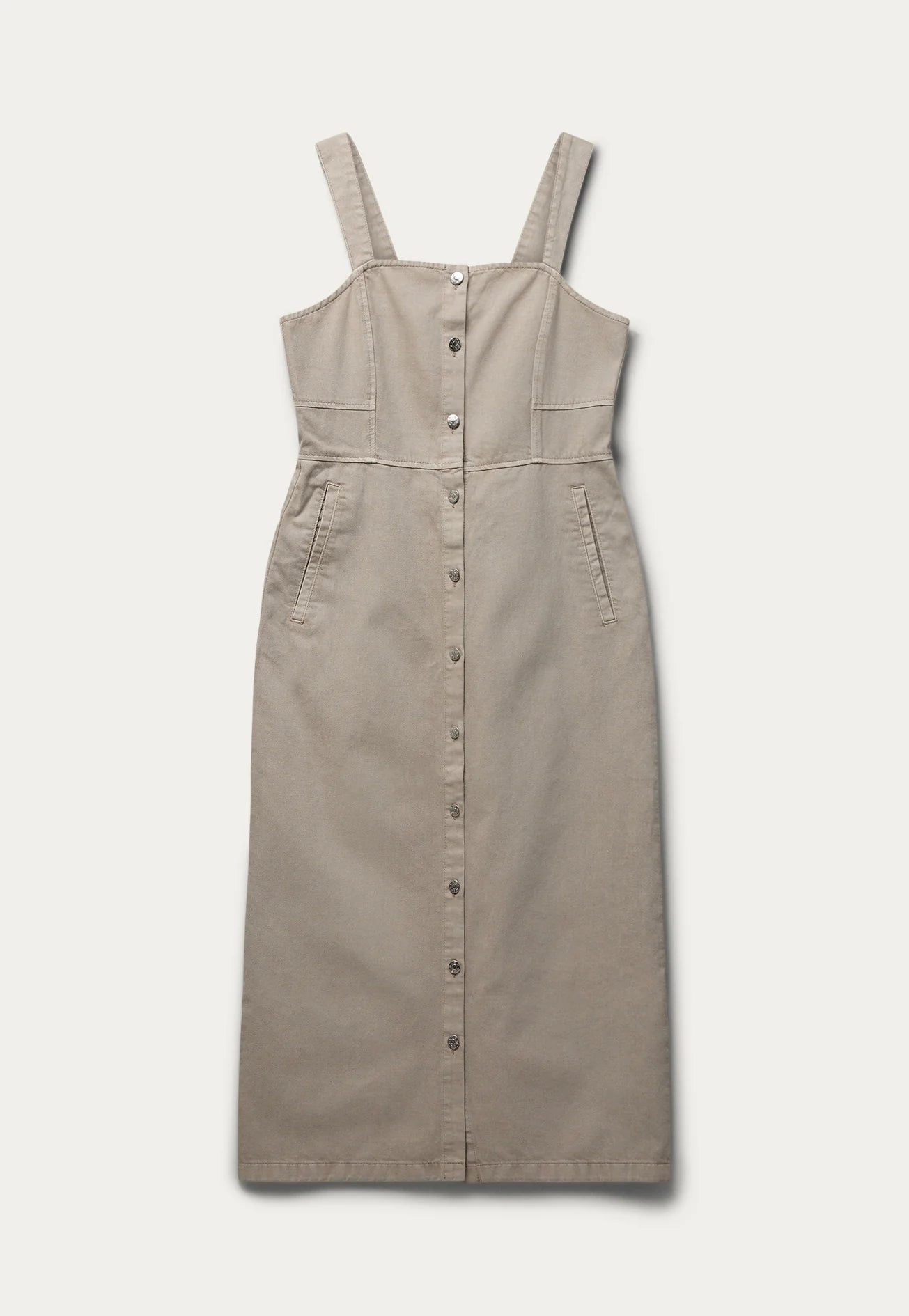 Dallas Dress 100% Organic Cotton in Oxford Tan