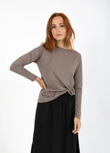 Long Sleeve T-Shirt in Dark Mud