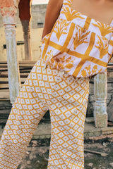 Disco Canvas Trousers in Honey and Coconut