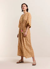 Kimono Dress with shimmer of gold