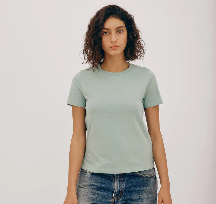 Organic Cotton Flex Tee in Seaweed