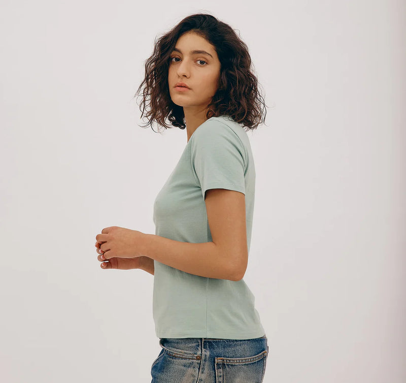 Organic Cotton True Tee in Eucalyptus